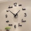 ⁦ساعة حائط عصرية 3D لاصق بدون إطار DIY ذات تصميم عصري⁩ - الصورة ⁦4⁩