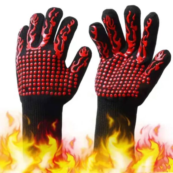 ⁦🔴🔥 قفازات الحماية الحرارية متعددة الاستخدامات – الخيار المثالي لعشاق الشواء والمغامرات🔥🔴⁩ - الصورة ⁦4⁩